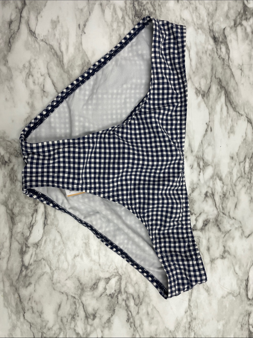 Kona Sol Navy and White Gingham Bikini Bottoms